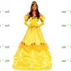Belle kleed lang goud geel