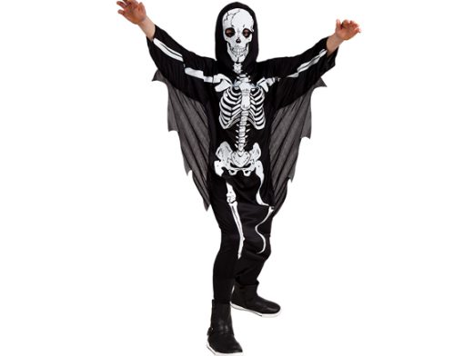 Skeleton met masker en cape