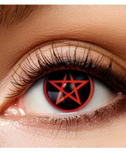 Lenzen pentagram zwart rood halloween cosplay elftopia