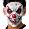 Masker horror killerclown wit rood