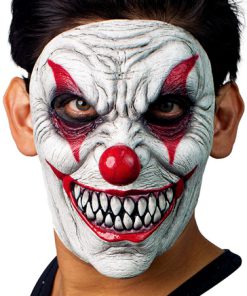 Masker horror killerclown wit rood