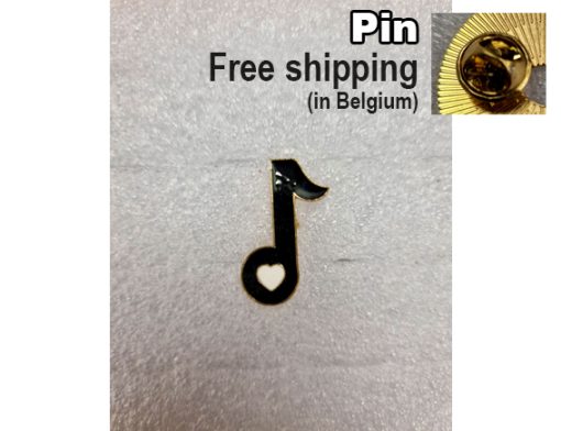 Pin  Muzieknoot zwart