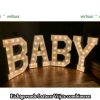 BABY   Lichtgevende letters combinatie voorbeeld