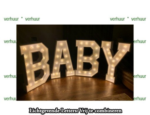 BABY   Lichtgevende letters combinatie voorbeeld