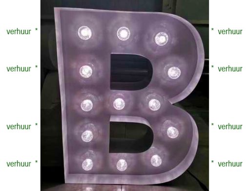 B  Lichtgevende letter/cijfer voorbeeld