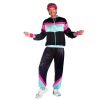 Jogging zwart met roze en blauw