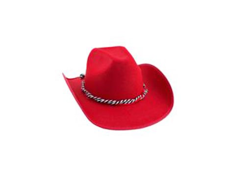 Cowboyhoed vilt rood