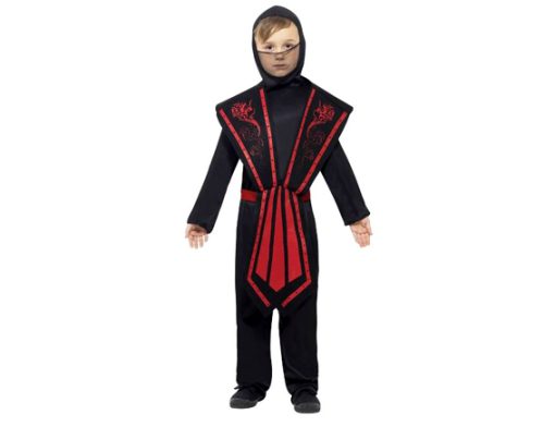 Ninja 7-9y zwart rood