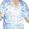 Hawaii shirt blauw wit