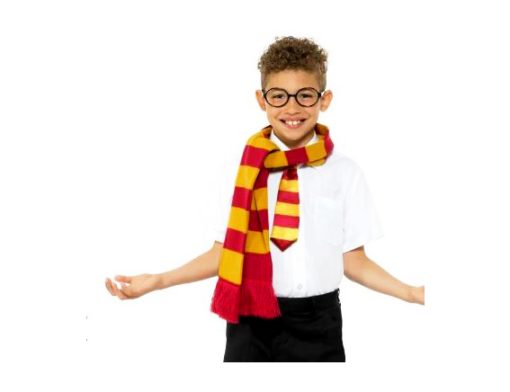 Harry potter sjaal en bril geel rood