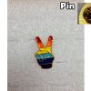 Pin regenboog peace teken