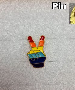 Pin regenboog peace teken