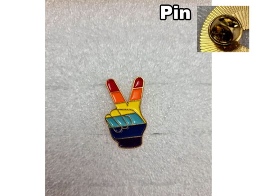 Pin regenboog peace teken