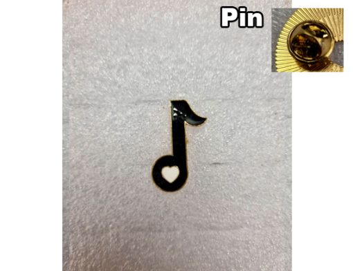 Pin  Muzieknoot zwart