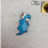 Pin  Dino slaap blauw