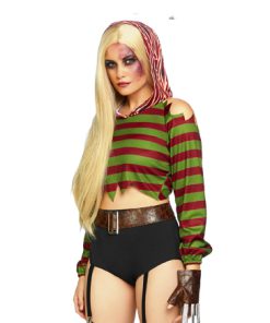 Freddy krueger halloween vrouwelijk croptop set