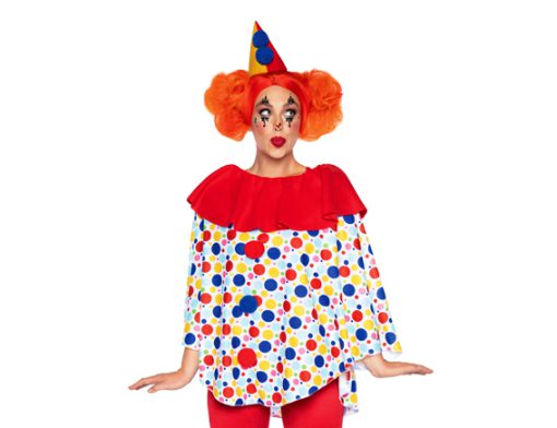 Poncho clown met hoed ONE SIZE