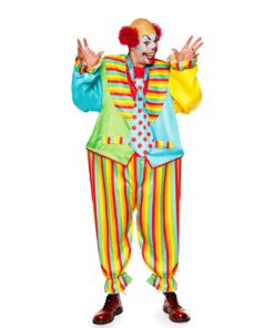 Circus Clown jumpsuit met hoepel ONE SIZE