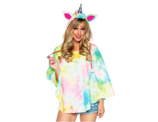 Poncho unicorn met kap ONE SIZE