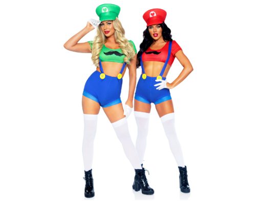 Mario gamer babe blauw rood