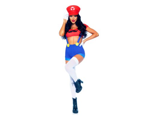 Mario gamer babe blauw rood