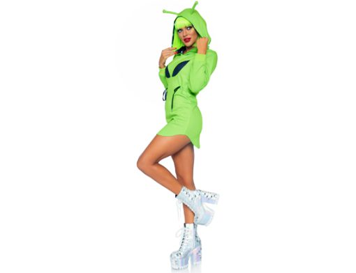 Alien jurk fleece groen