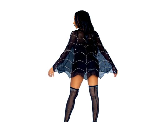 Poncho steentjes spidercape  ONE SIZE