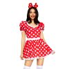 Polka dot minnie mouse jurkje rood wit