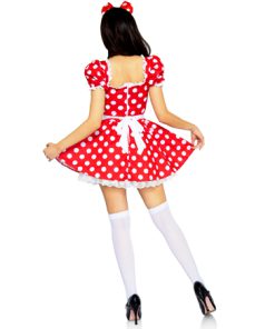 Polka dot minnie mouse jurkje rood wit