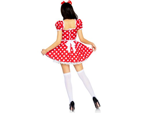 Polka dot minnie mouse jurkje rood wit