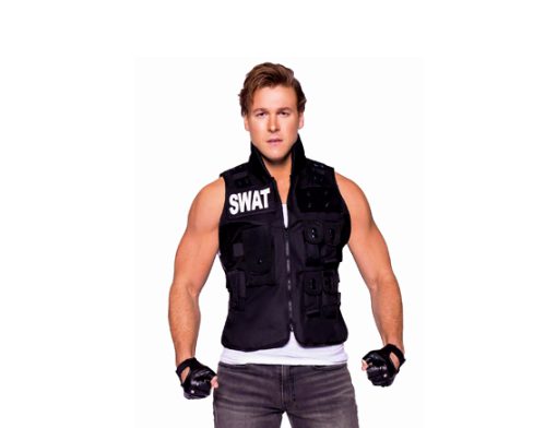 SWAT commander tactical vest zwart ONE SIZE