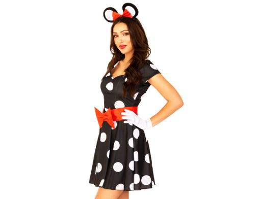 Zwarte minnie mouse jurk