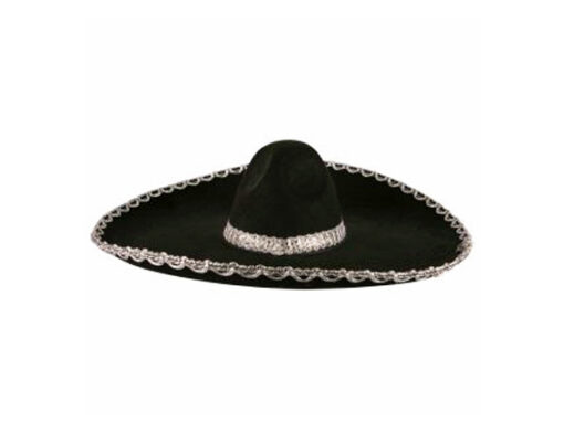 Sombrero zwart zilver