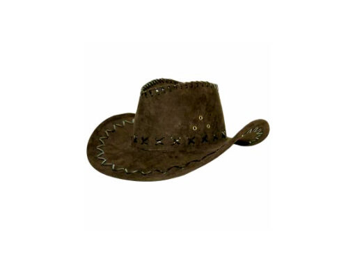 Cowboyhoed suede bruin