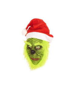 Masker grinch grunch kerstmis met kerstmuts