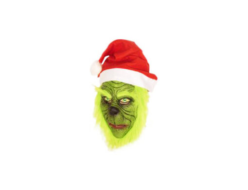 Masker grinch grunch kerstmis met kerstmuts