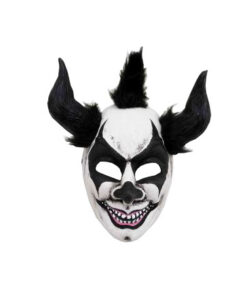 Decoratief venetiaans masker joker duivel zwart wit