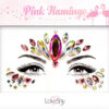 Face jewels pink flamingo roze