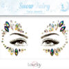 Face jewels snow fairy winter schoonheid