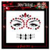 Dias de los muertos face jewels rood