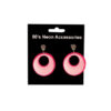 Neon oorbellen rond roze fuschia