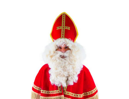 Sinterklaas baard en pruik set ecru