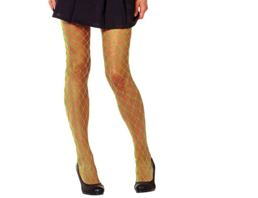 Netpanty grote mazen fluo groen