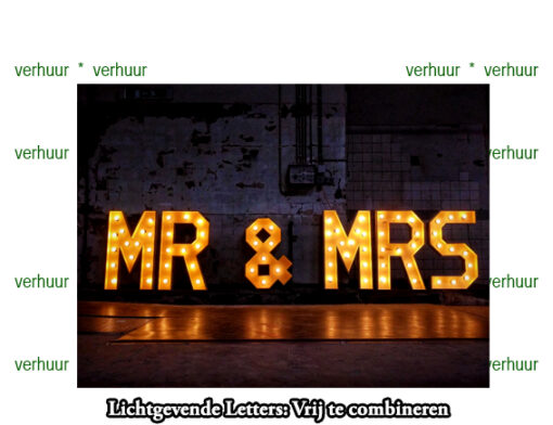 MR&MRS  Lichtgevende lettersMR&MRS combinatie voorbeeld