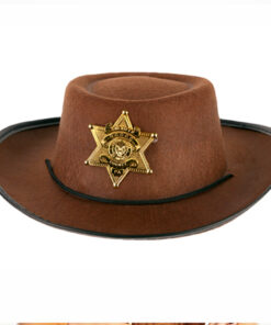 Sheriff hoed bruin kind maat