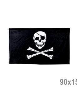 Piratenvlag 90x150 zwart