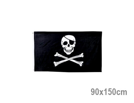 Piratenvlag 90x150 zwart