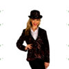 Disco vest voor vrouw zwart rood