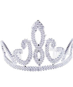 tiara plastiek zilver