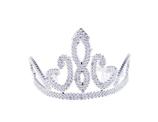 tiara plastiek zilver